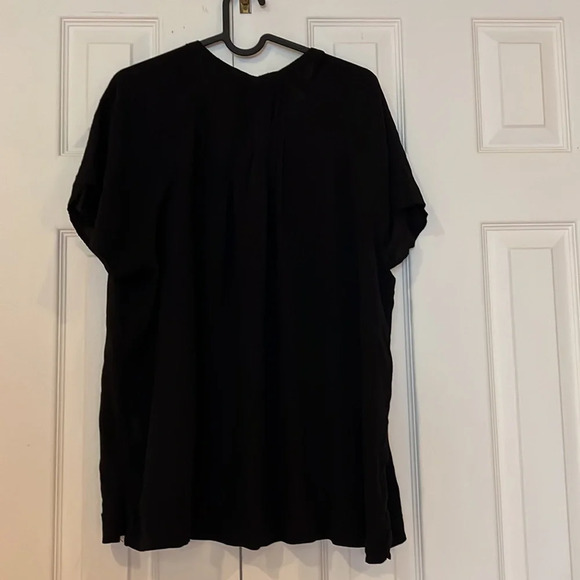 Old Navy black VNeck cotton comfy  shortsleeves blouse Sz XL - Picture 4 of 9